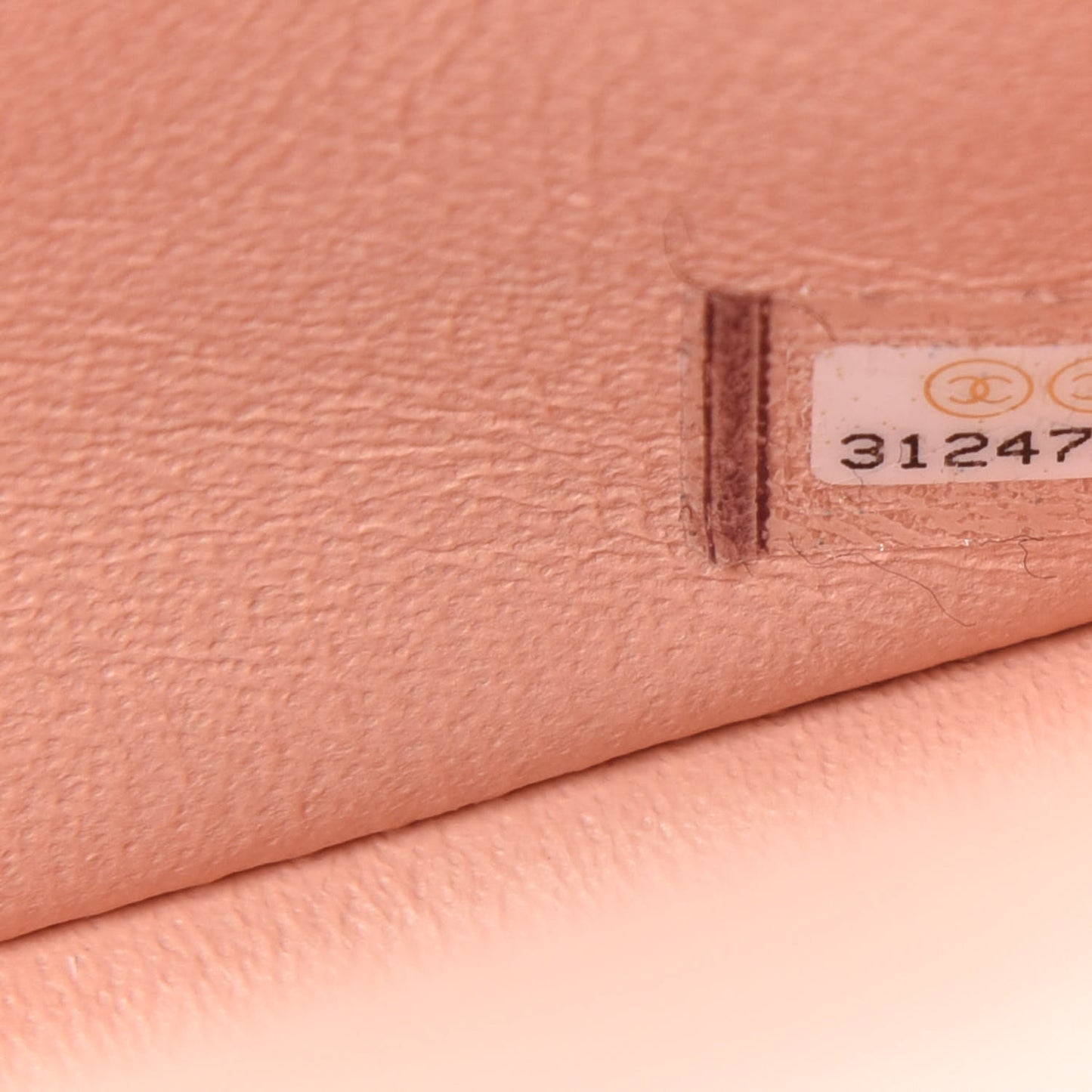 Lambskin Quilted Mini Rectangular Flap Light Pink