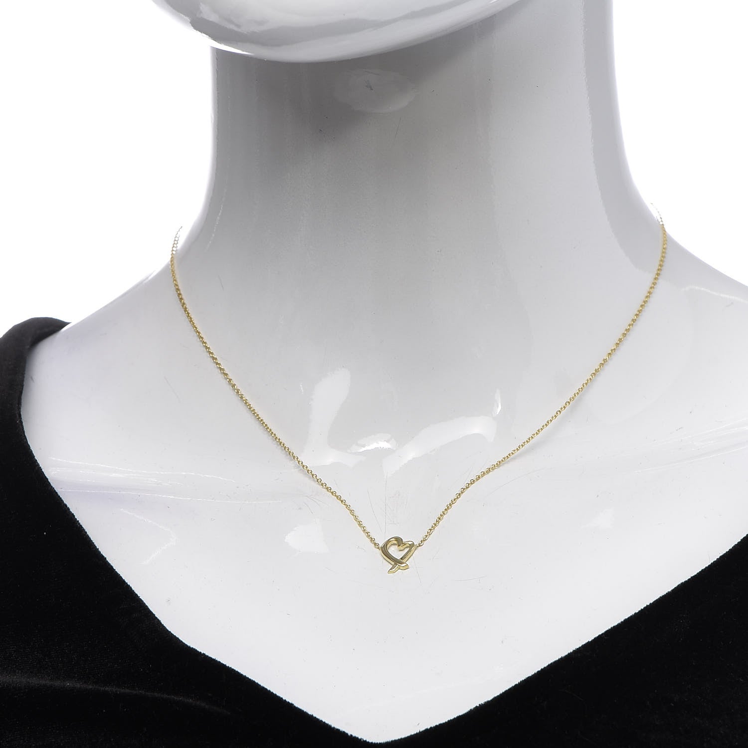 Tiffany 18K Yellow Gold Mini Paloma Picasso Loving Heart Pendant Necklace 2 of 6