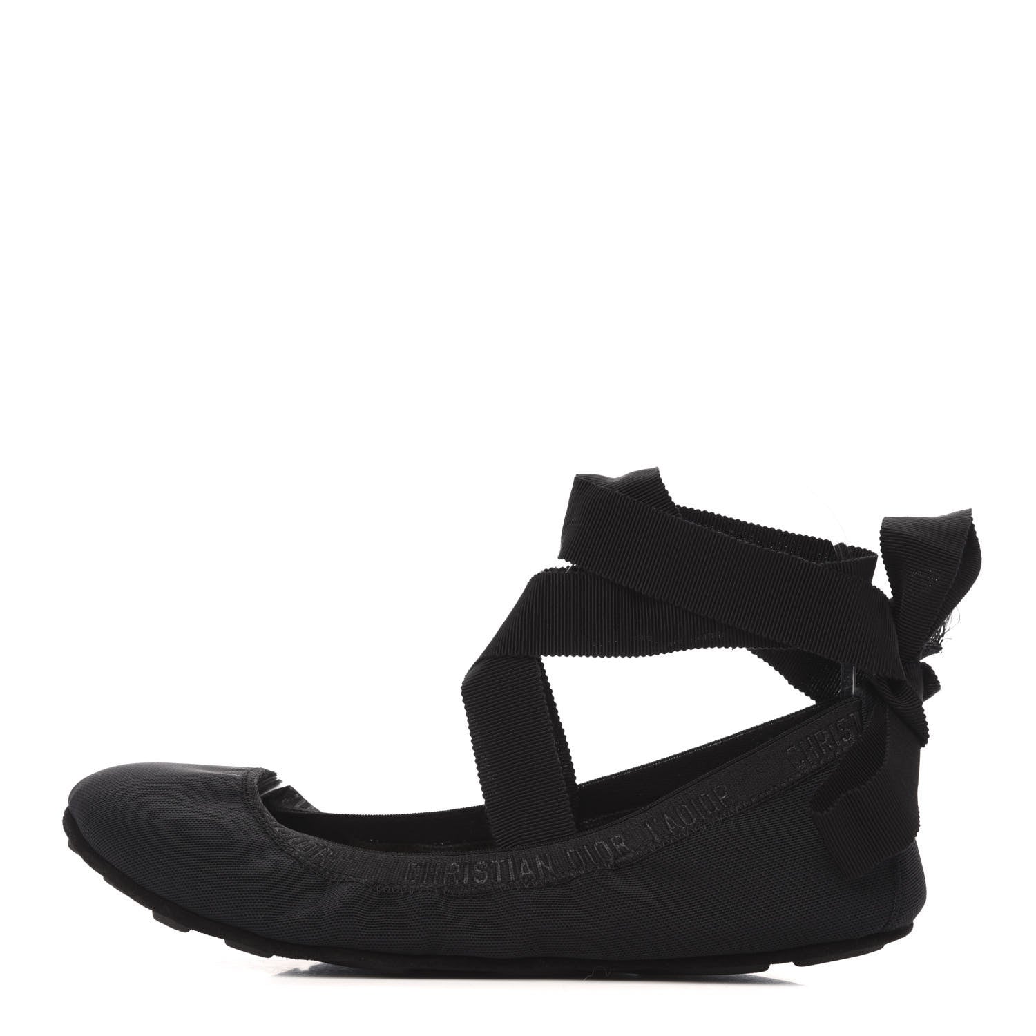 Christian Dior Micro Resille Academy Lace-Up Ballerina Flats 39 Black 1 of 9
