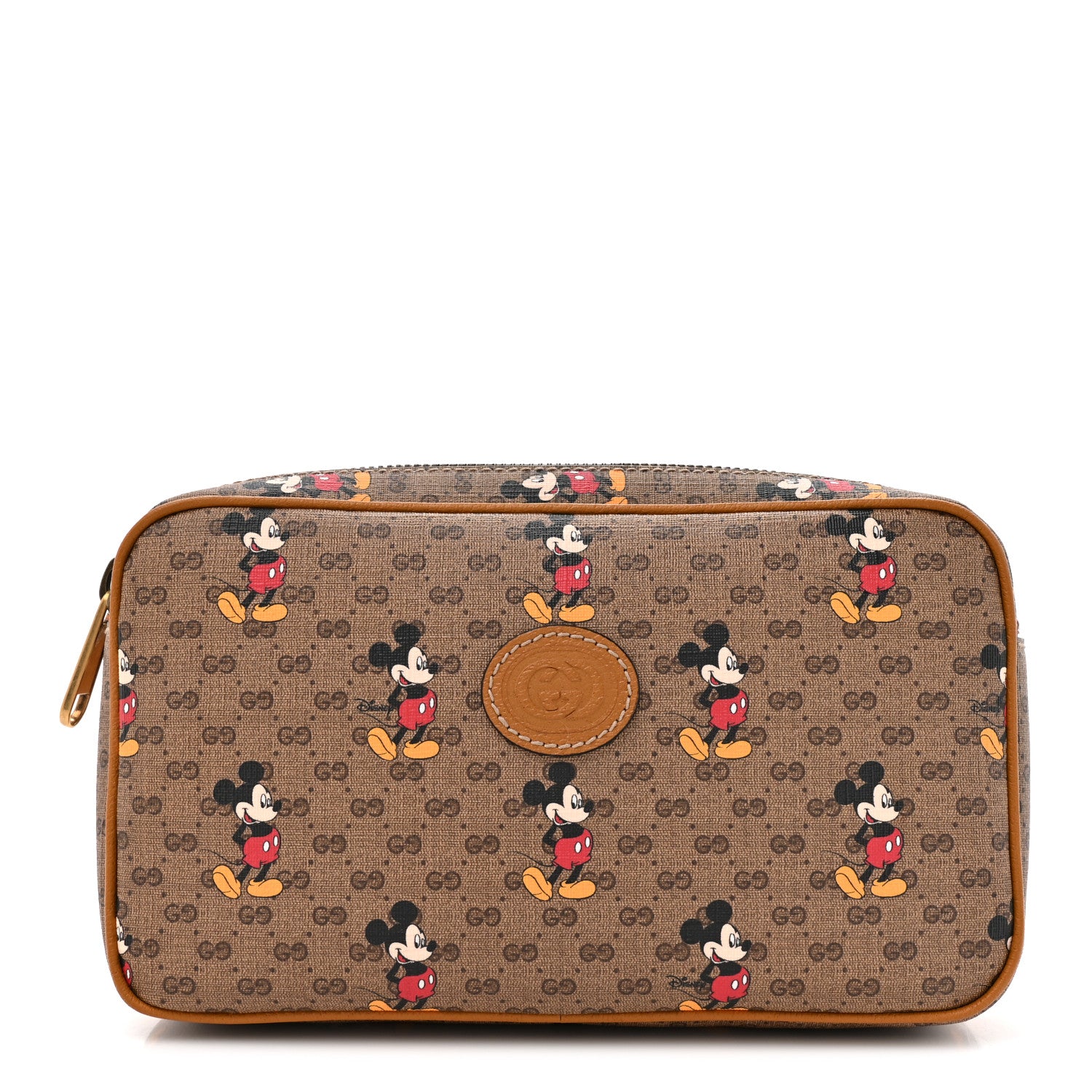 Gucci X DISNEY Mini Vintage GG Supreme Monogram Mickey Mouse Small Belt Bag 90 36 Beige Vintage Sun Oil 1 of 12