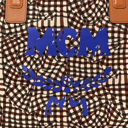 MCM Visetos Medium Liz Reversible Shopper Tote Cognac 14 of 19