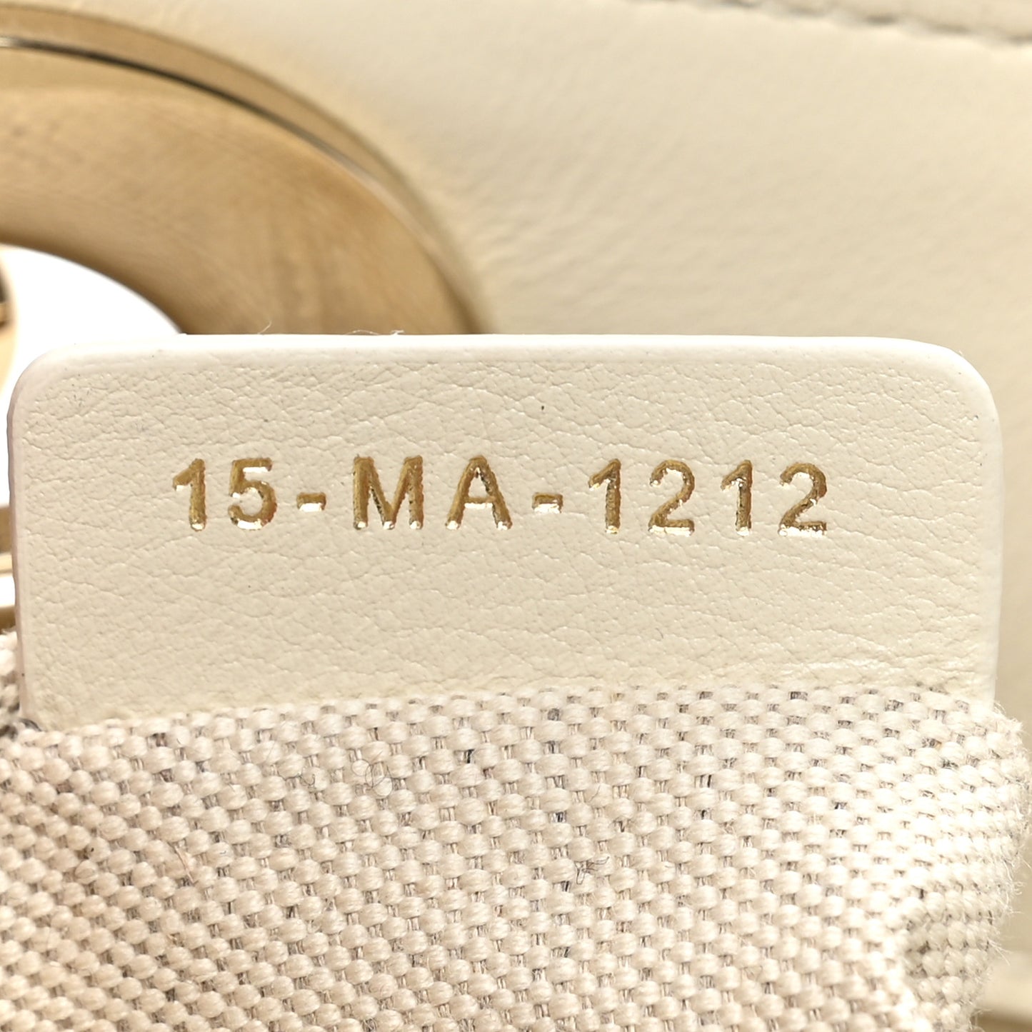 Calfskin Cannage Medium The Lady 95.22 White