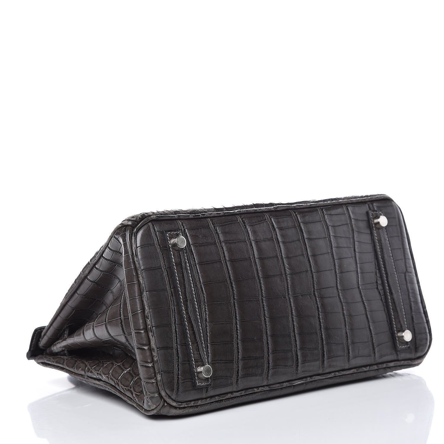Hermes Matte Niloticus Crocodile Birkin 30 Gris Elephant 5 of 45