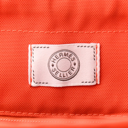 Hermes Canvas The Grooming Bag Bleu Navy Feu 6 of 13