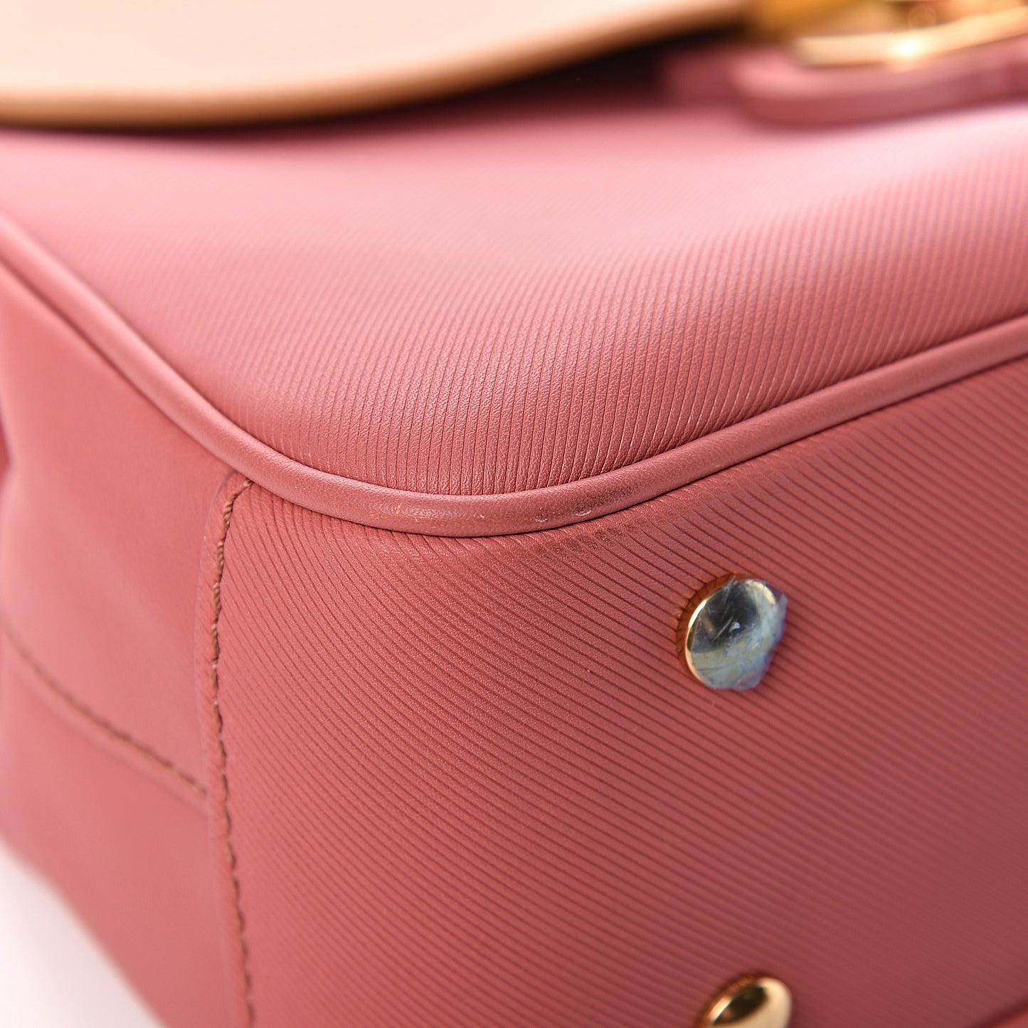 Trench Calfskin Medium DK88 Top Handle Bag Blossom Pink Pale Clementine
