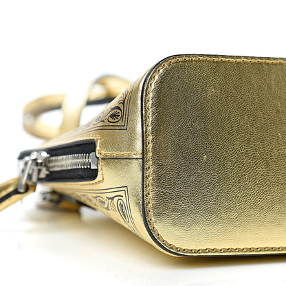 Gucci X SEGA Calfskin GUCCY Stars Mini Dome Shoulder Bag Gold 9 of 10
