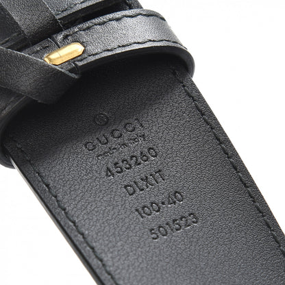 Gucci Moon Calfskin Pearl Double G 40mm Belt 110 44 Black Cream 3 of 6