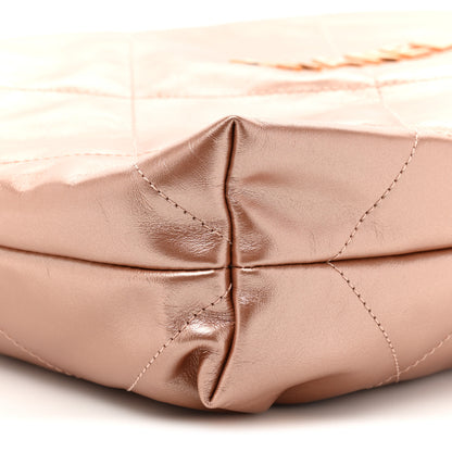 Chanel Metallic Calfskin Quilted Chanel 22 Pink 11 of 12