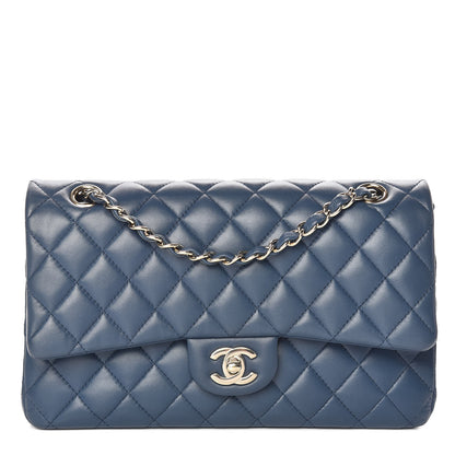 Chanel Lambskin Quilted Medium Double Flap Blue 1 of 10