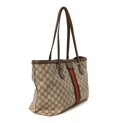 Gucci GG Supreme Monogram Medium Ophidia Shopping Tote Brown 3 of 16