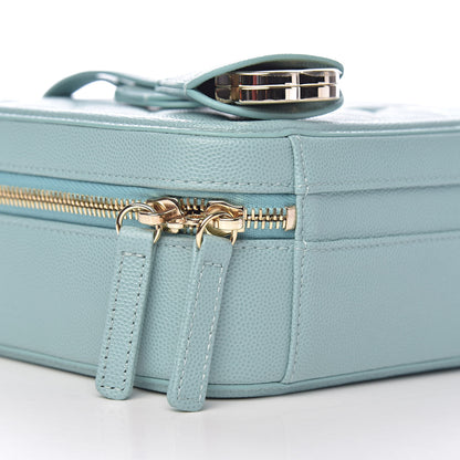 Chanel Caviar Quilted Medium CC Filigree Vanity Case Light Blue 8 of 10
