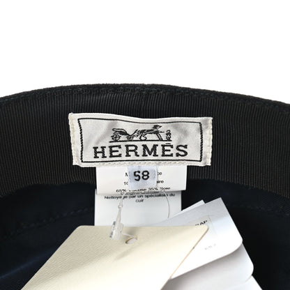 Hermes Cashmere Swift Womens Deauville Cap 58 Black 7 of 7