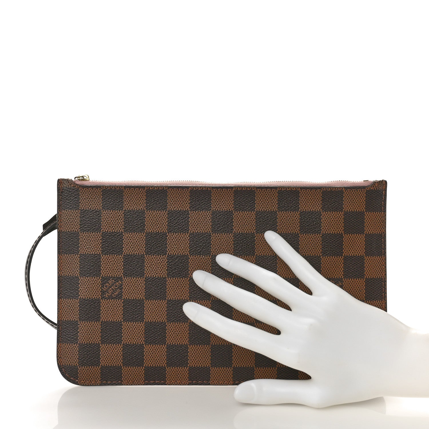 Louis Vuitton Damier Ebene Neverfull MM GM Pochette Rose Ballerine 2 of 10