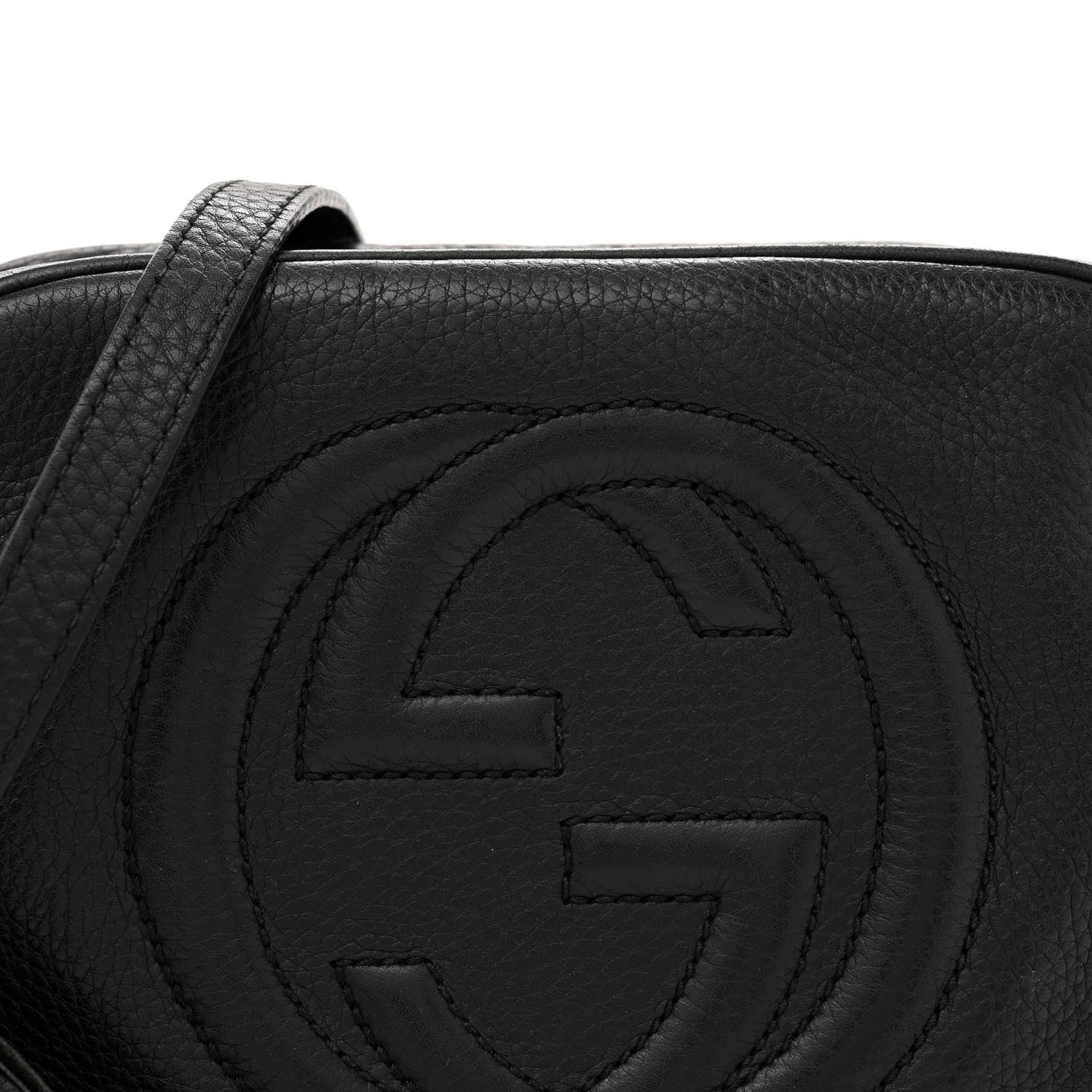 Gucci Pebbled Calfskin Small Soho Disco Bag Black 8 of 19