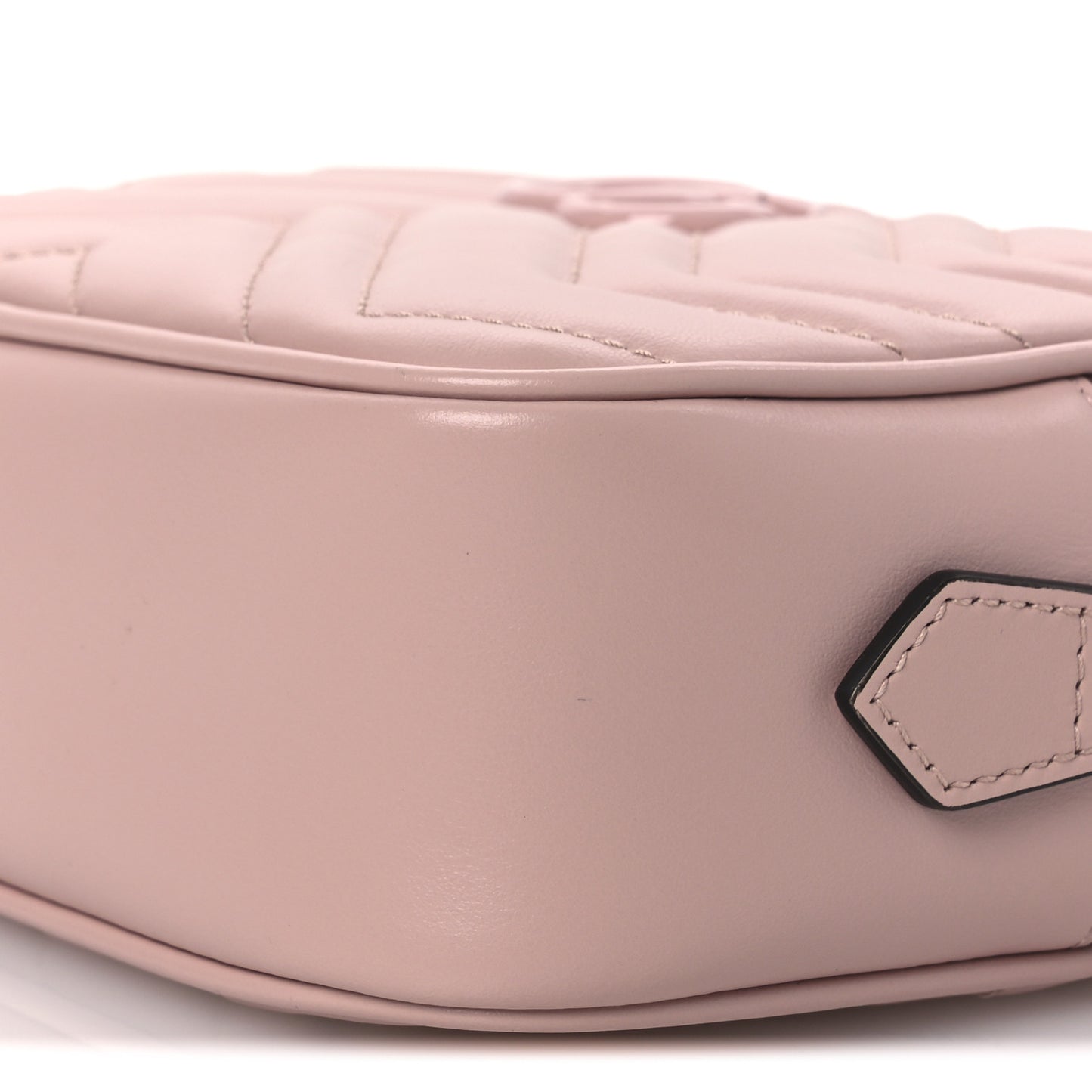 Calfskin Matelasse Monochrome Mini GG Marmont Chain Shoulder Bag Perfect Pink