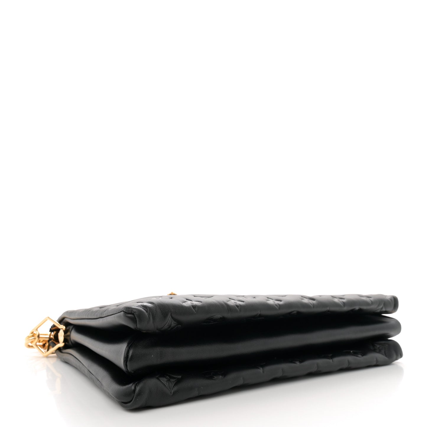 Lambskin Embossed Monogram Coussin MM Black