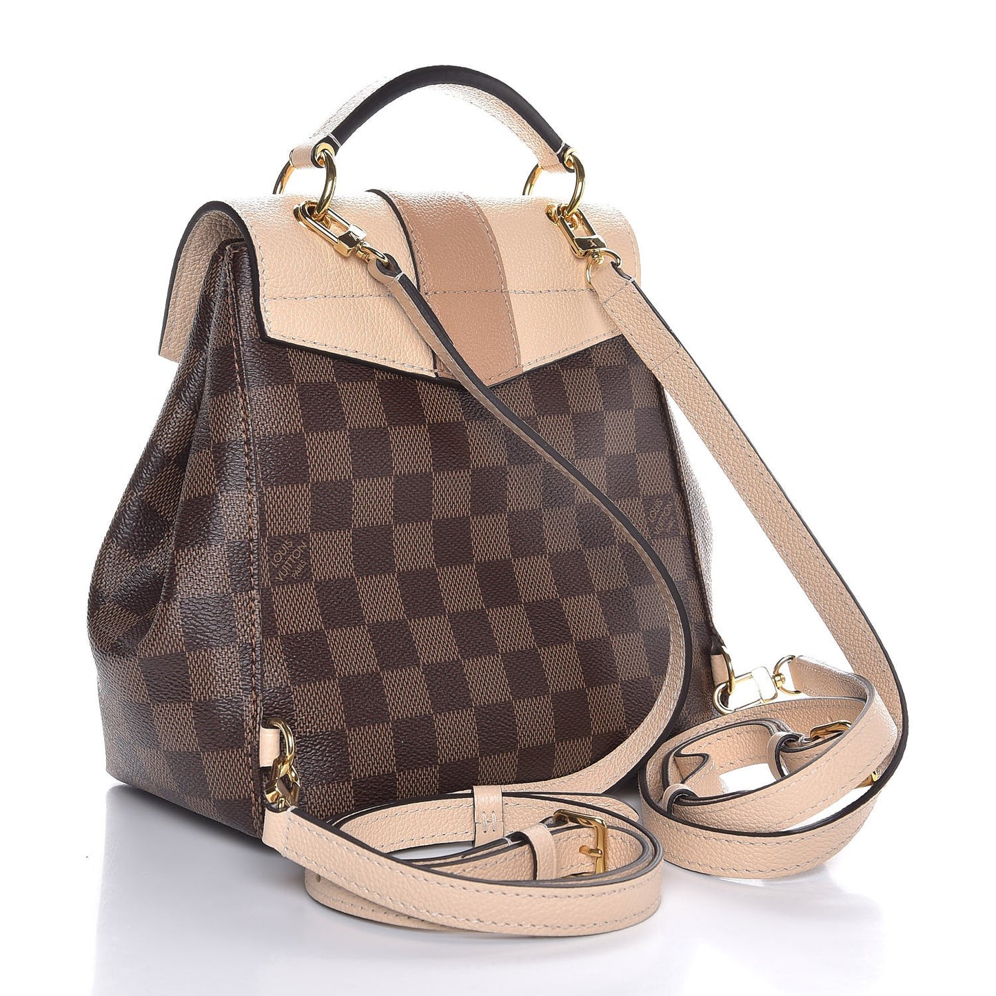Damier Ebene Clapton Backpack Creme