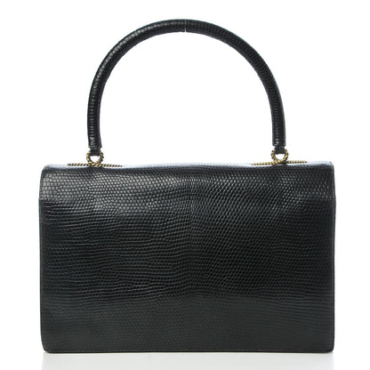 Hermes Lizard Sac Cordeliere Black 4 of 22
