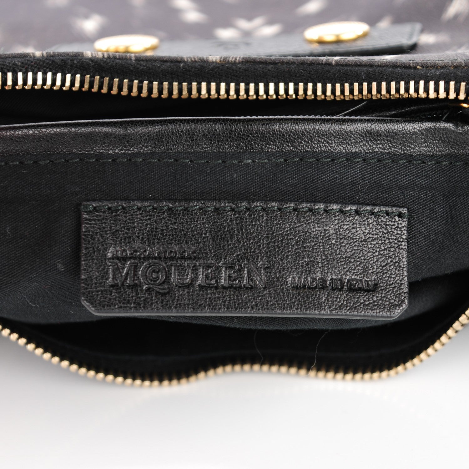 Alexander McQueen Silk Pony Print De Manta Clutch Black 6 of 7