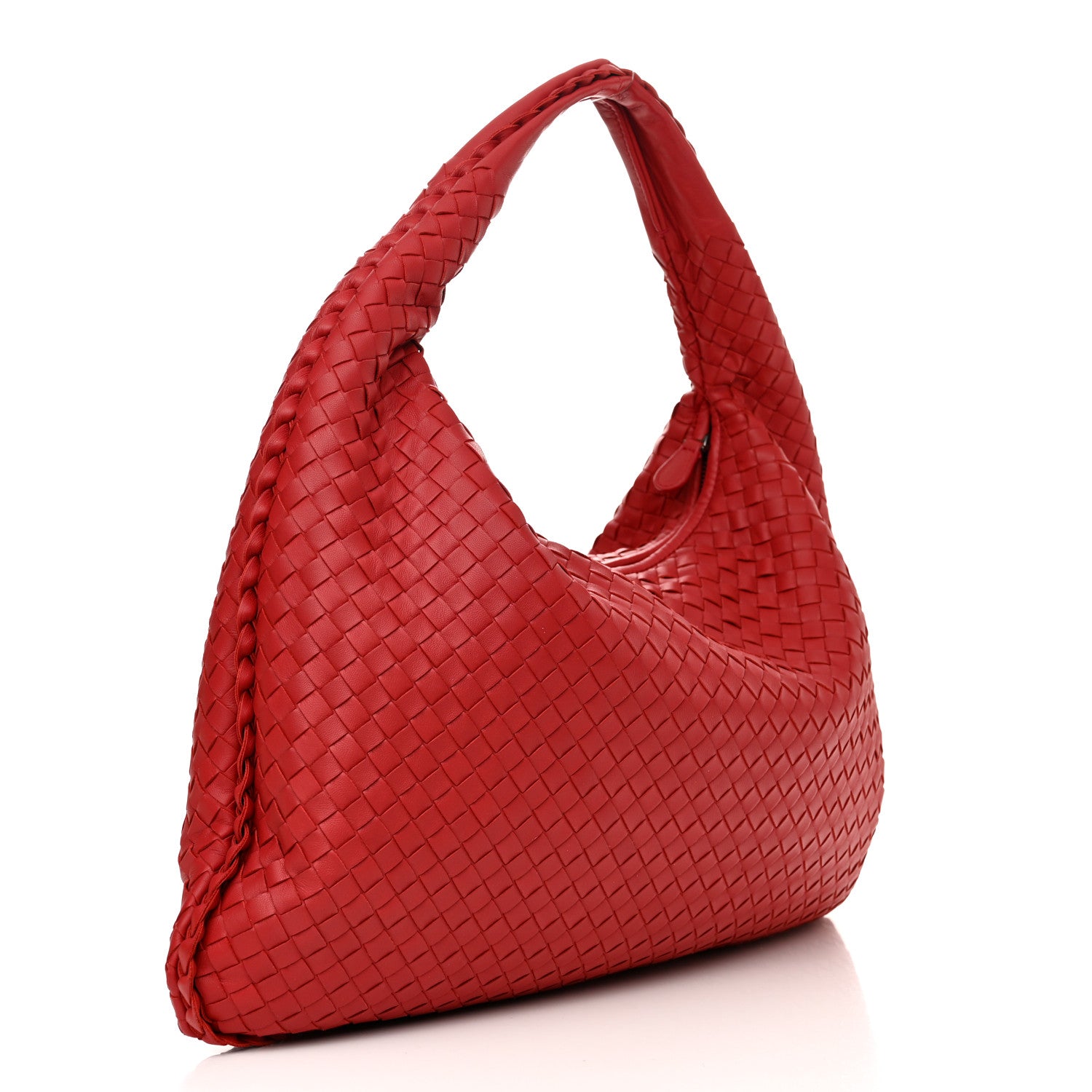 Bottega Veneta Nappa Intrecciato Large Veneta Hobo Red 3 of 11
