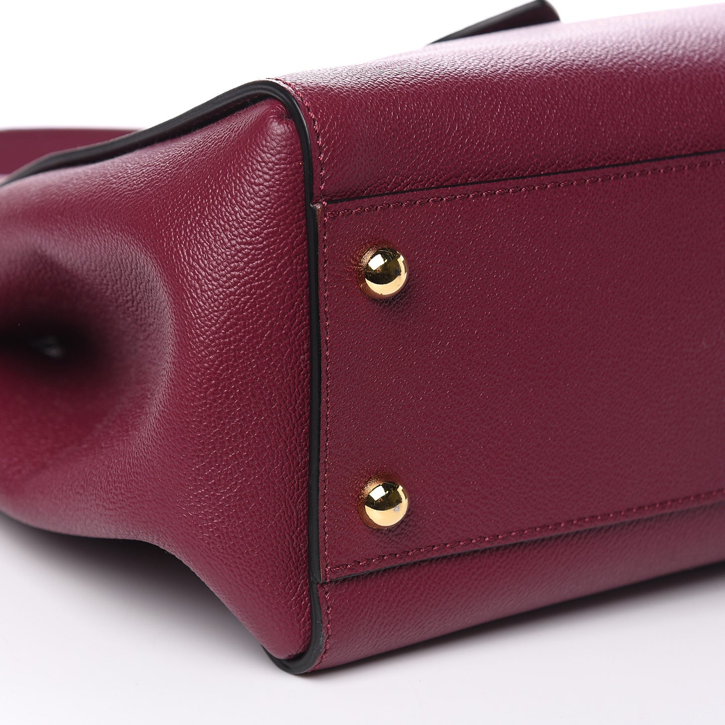 Soft Grain Medium Buckle Tote Dark Plum