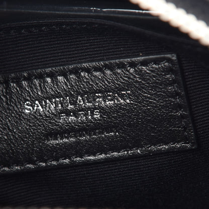 Saint Laurent Raffia Canvas Monogram Lou Camera Bag Black 8 of 9