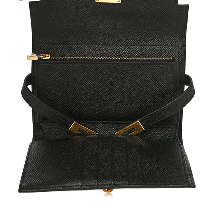 Hermes Epsom Medium Kelly Wallet Black 5 of 10