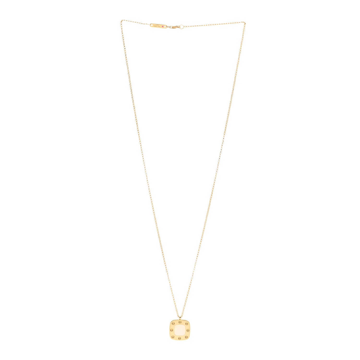 Roberto Coin 18K Yellow Gold Mother of Pearl Pois Mois Pendant Necklace 3 of 5
