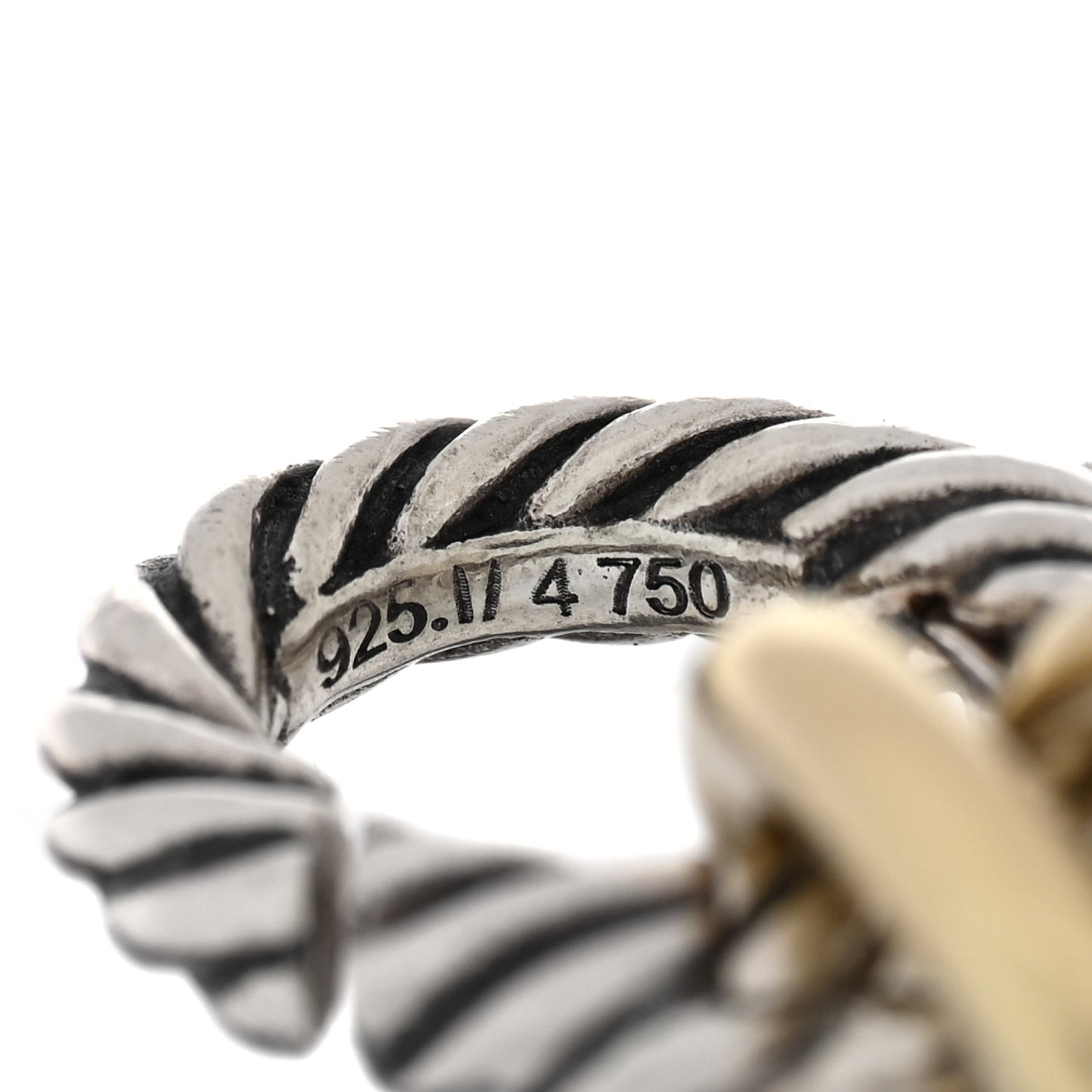 Sterling Silver 18K Yellow Gold 12mm Medium Oval Link Bracelet