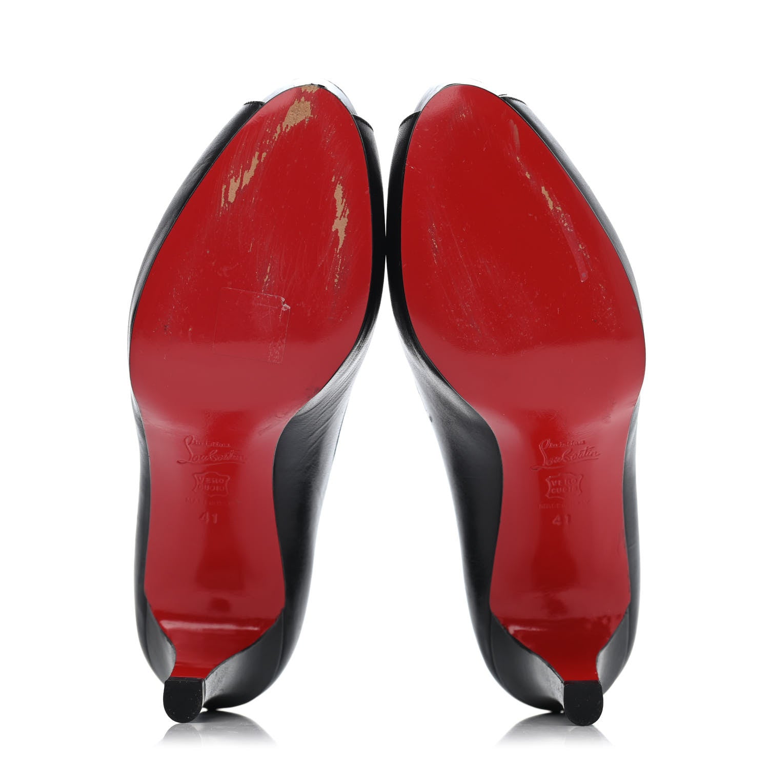 Christian Louboutin Calfskin 90 Platform Peep Toe Pumps 41 Black 4 of 4