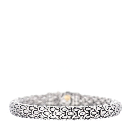 John Hardy Sterling Silver 18K Yellow Gold 8mm Naga Station Bracelet 3 of 4