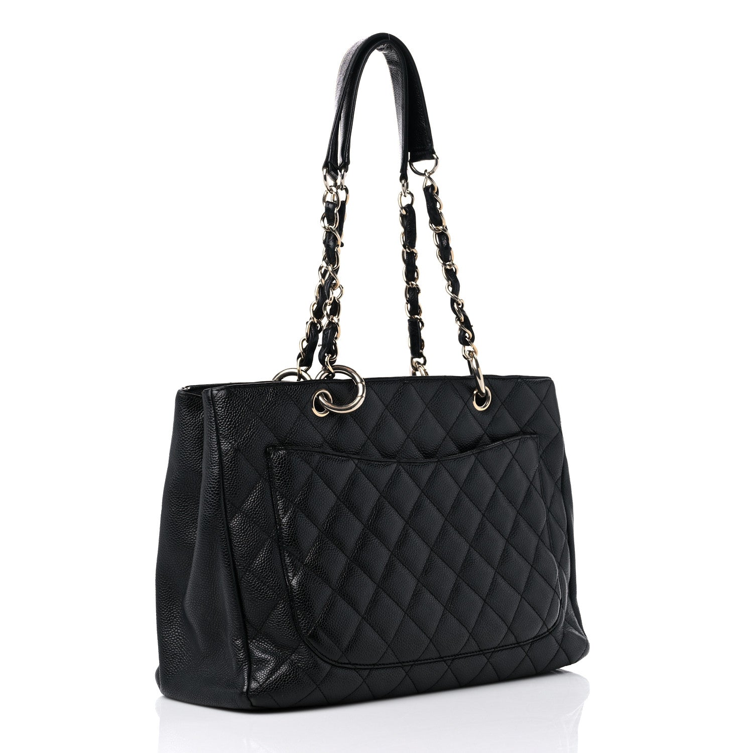 Chanel Caviar Quilted Grand Shopping Tote GST Black 3 of 16