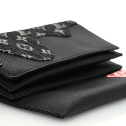 Louis Vuitton X NIGO Taurillon Monogram Denim Trio Messenger 10 of 12
