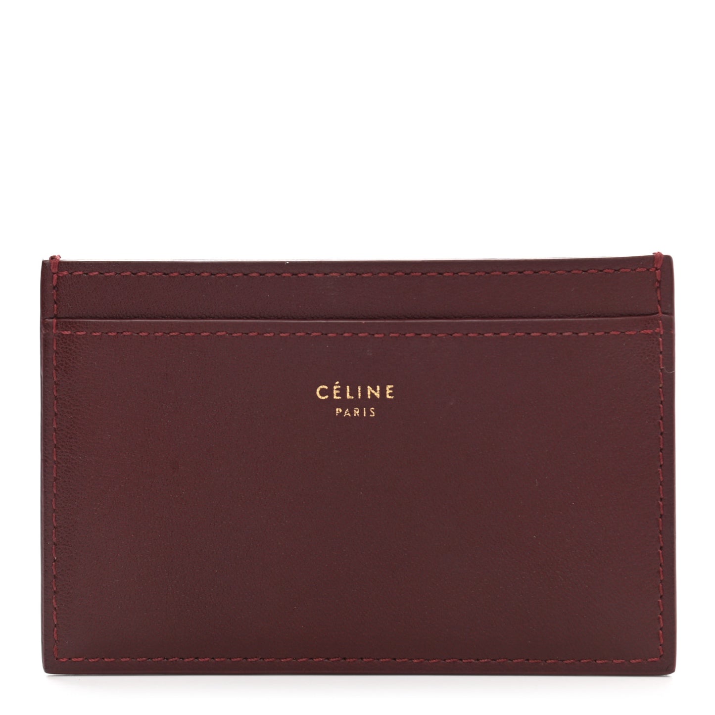 Smooth Lambskin Solo Card Holder Rust