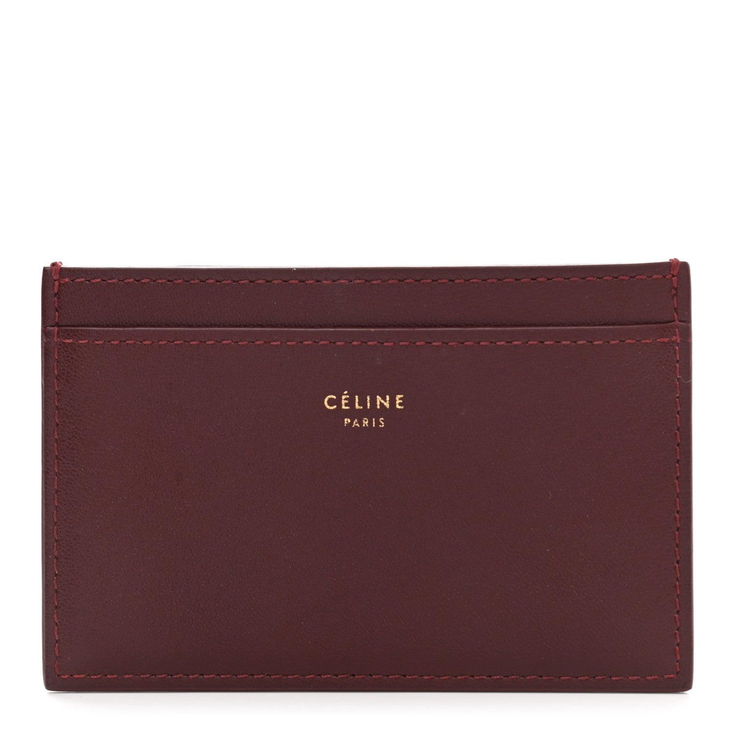 Celine Smooth Lambskin Solo Card Holder Rust 1 of 7