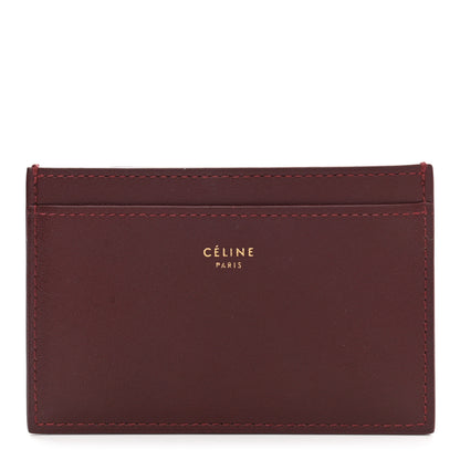 Celine Smooth Lambskin Solo Card Holder Rust 1 of 7