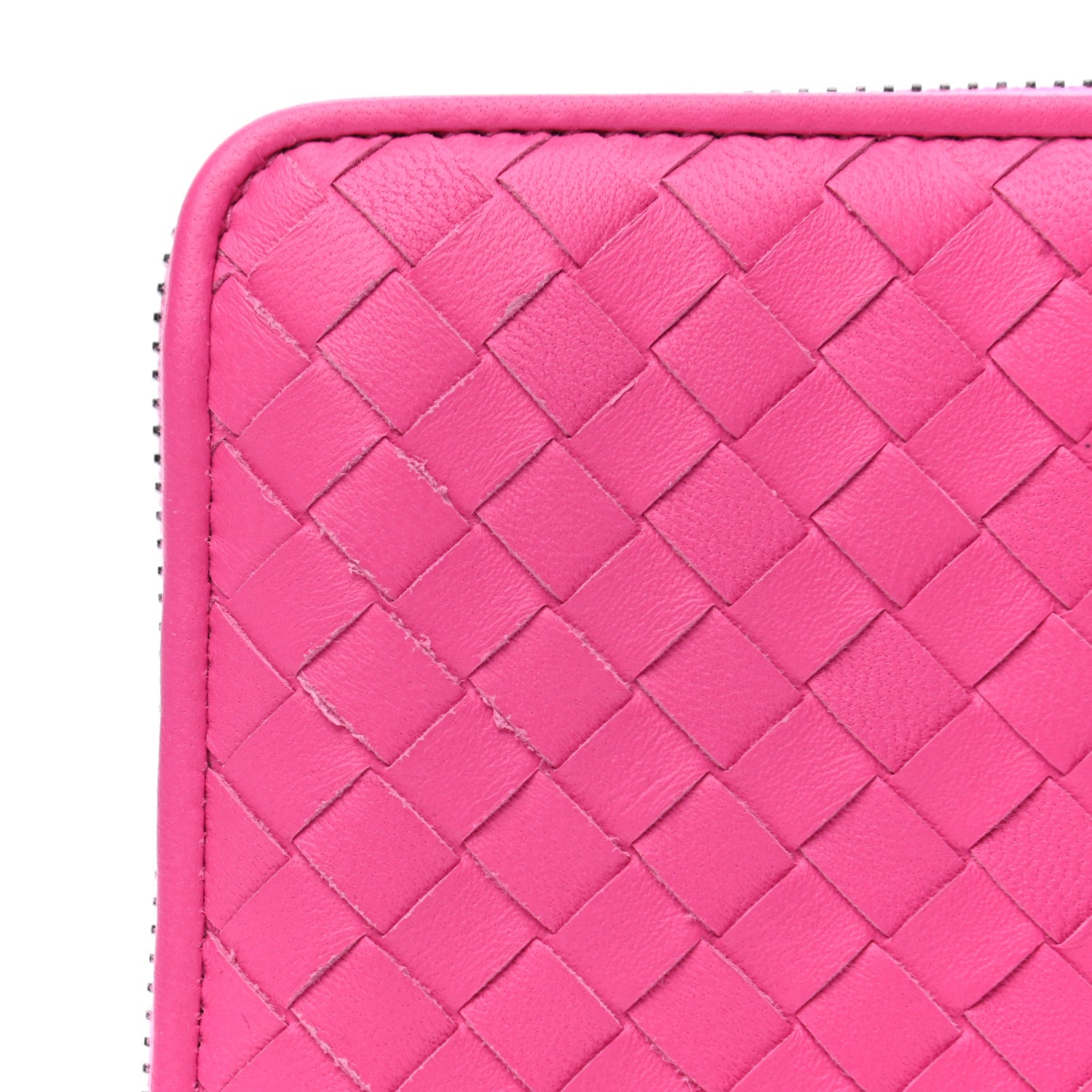 Bottega Veneta Nappa Intrecciato Zip Around Wallet Pink 10 of 10