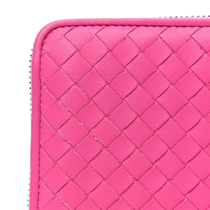 Bottega Veneta Nappa Intrecciato Zip Around Wallet Pink 10 of 10