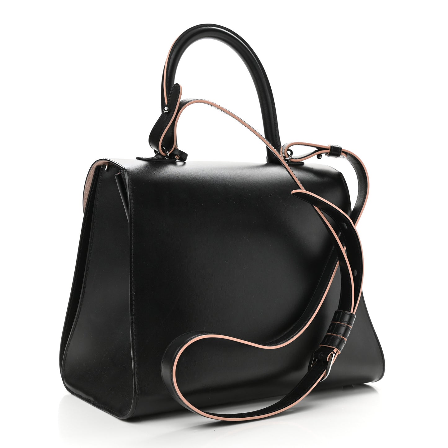 Boxed Calfskin MM Magic Brillant Satchel Black Multicolor