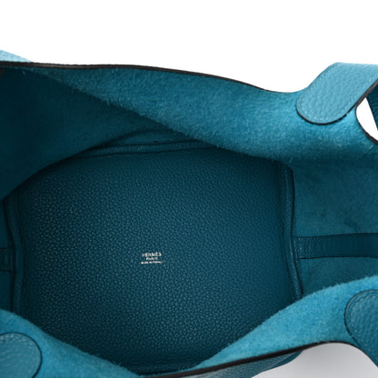 Hermes Taurillon Clemence Picotin Lock 22 MM Bleu Izmir 5 of 10