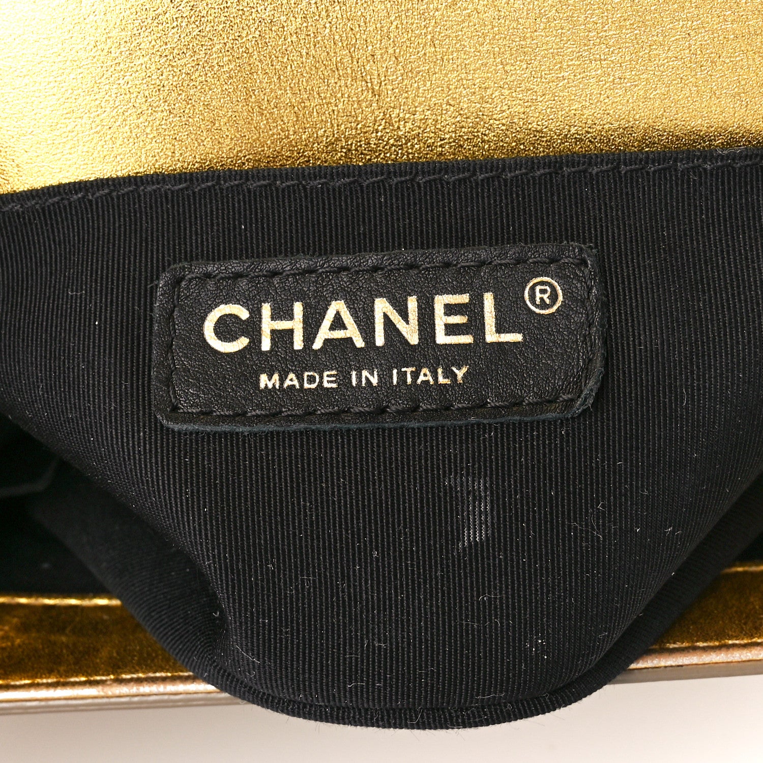 Chanel Metallic Patent Calfskin Quilted Small Boy Flap Gold 6 of 11