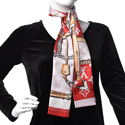 Louis Vuitton Silk Monogram Giant Confidential Bandeau Rouge 2 of 5