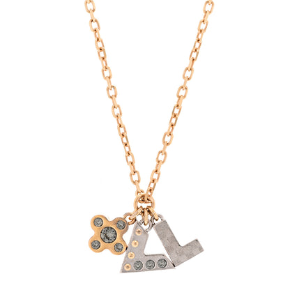Louis Vuitton Love Letters Pendant Necklace Gold 4 of 7