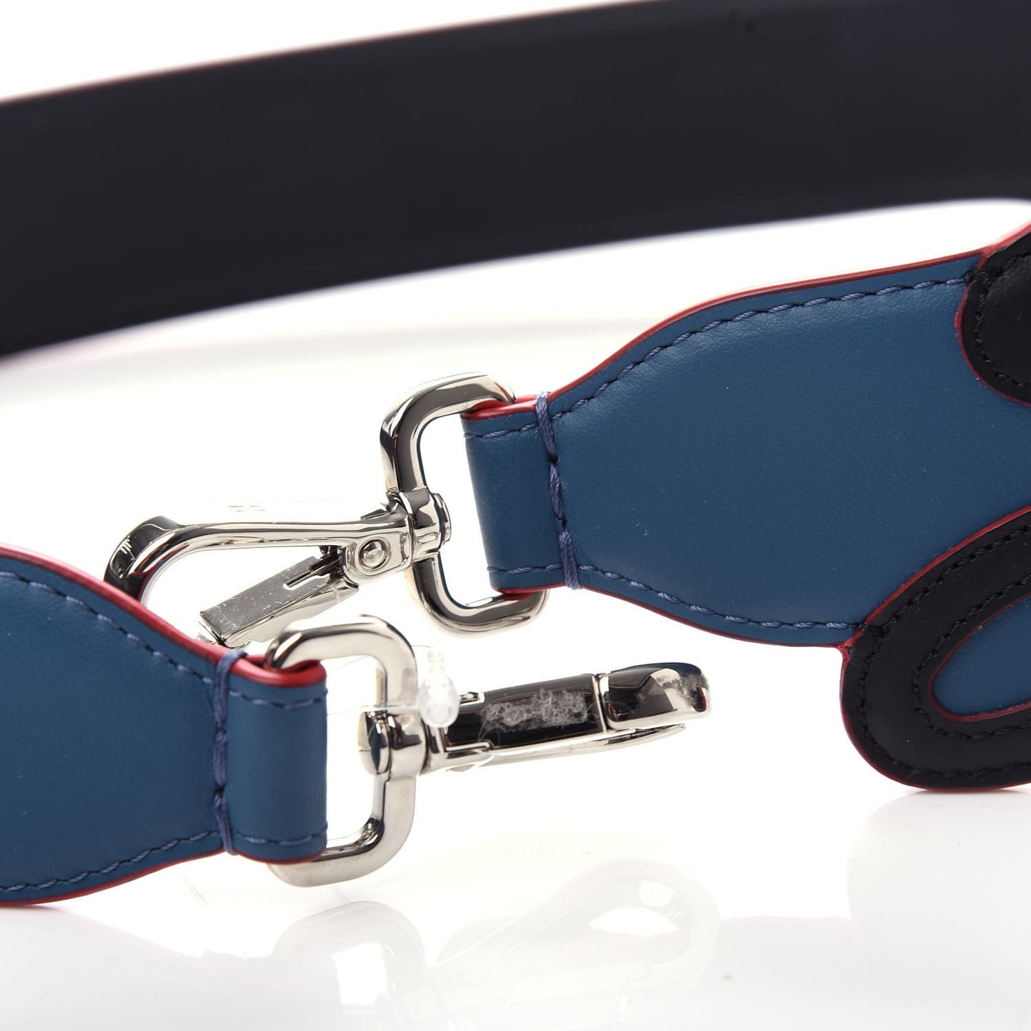 Vitello Century Elaphe Open Your Heart Bi-Color Strap You Balena Black