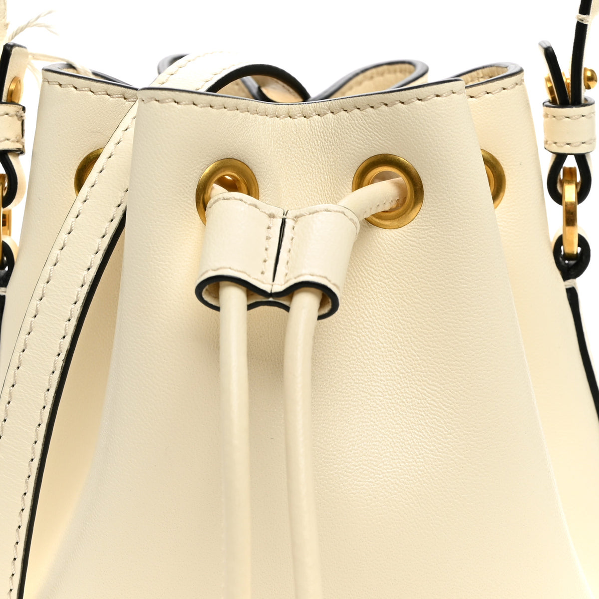 Valentino Garavani Nappa Mini VLogo Signature Bucket Bag Light Ivory 7 of 9
