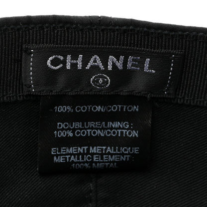 Chanel Cotton CC Cap Hat Black 8 of 8
