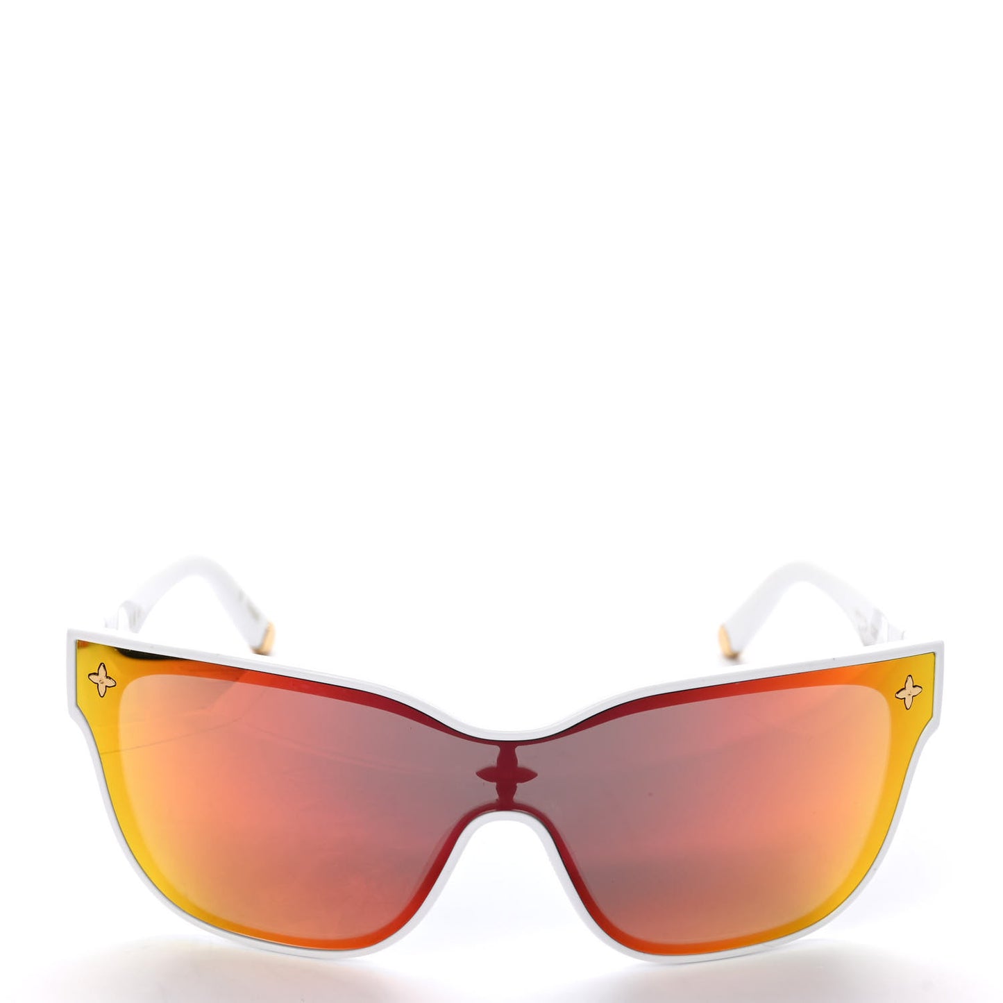 Nylon LV Shadow Square Sunglasses Z1845U White