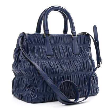 Prada Nappa Gaufre Double Zip Tote Bluette 3 of 12