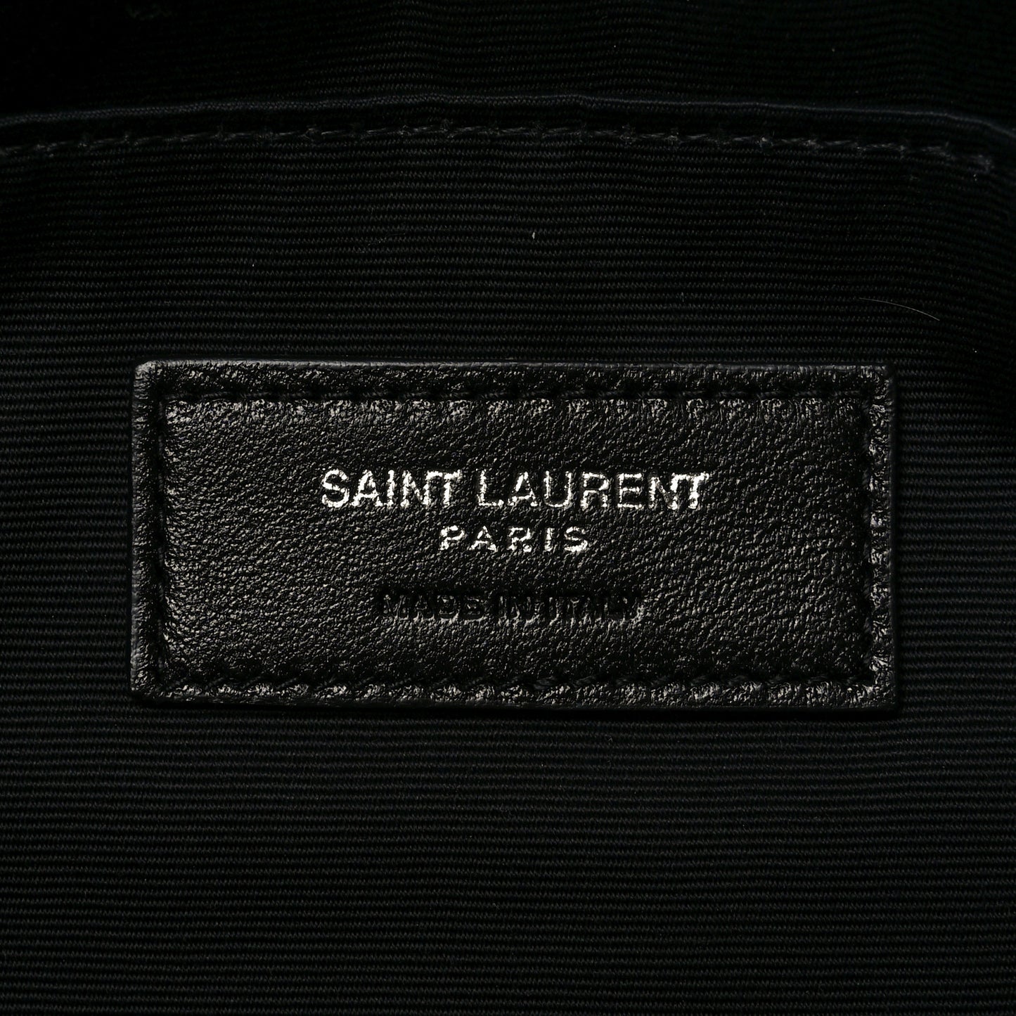 Linen Canvas Rive Gauche Zipped Pouch Black