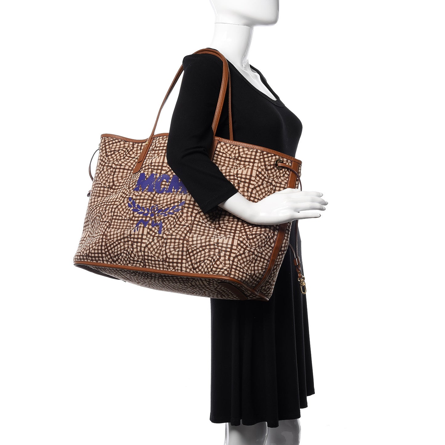 Visetos Large Liz Reversible Shopper Tote Cognac